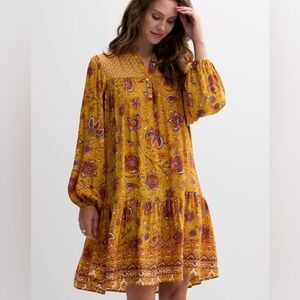 Farmers Market Women's Large Mix Print Boho Dress NEW